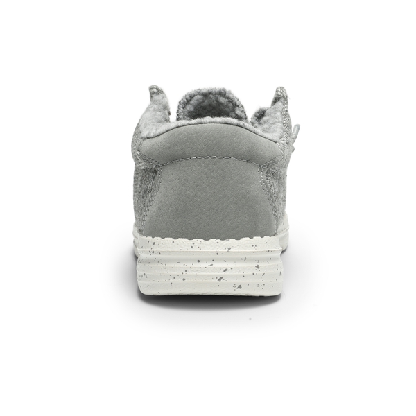 Kid's Winter Slip-On Fur Loafer - GREY - 4