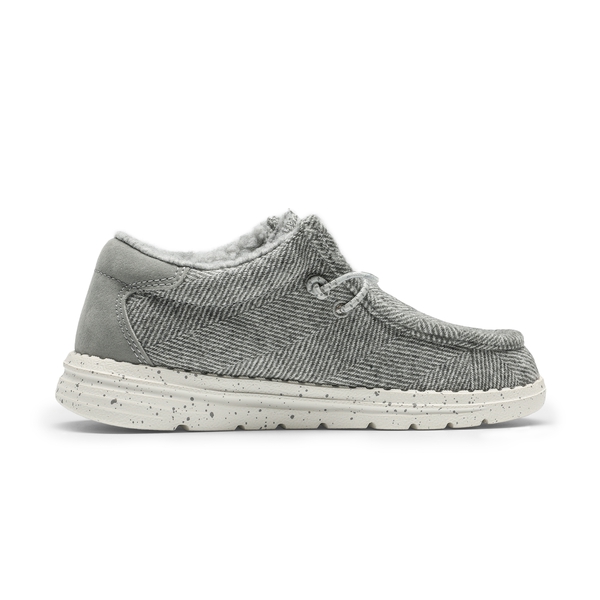Kid's Winter Slip-On Fur Loafer - GREY - 2