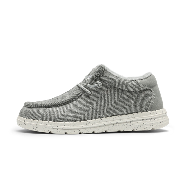 Kid's Winter Slip-On Fur Loafer - GREY - 1