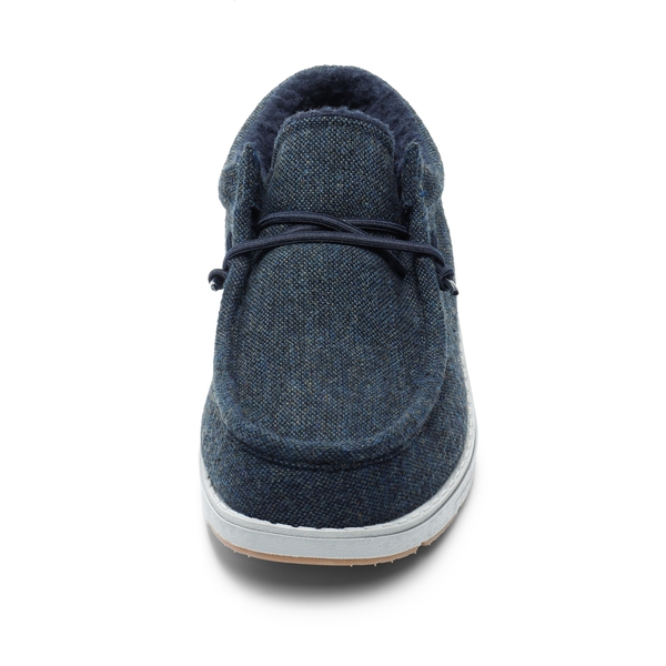 Men's Slip On Warm Loafers - DARK-BLUE - 3