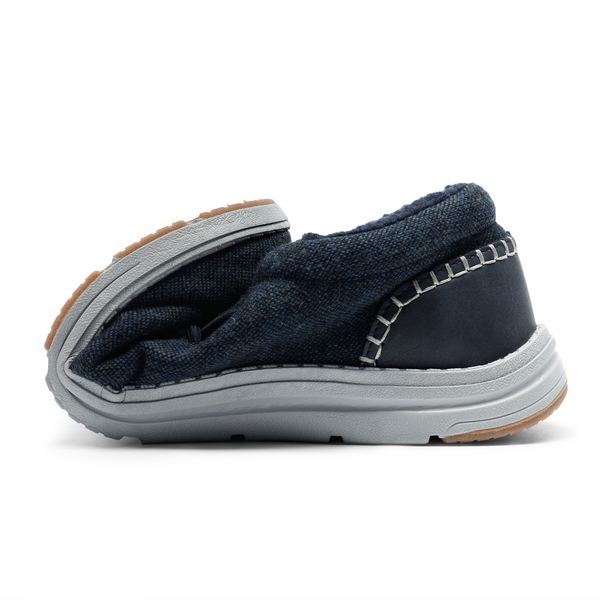 Men's Slip On Warm Loafers - DARK-BLUE - 2