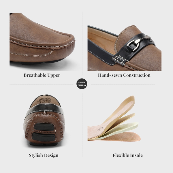 Men's Horsebit Driving Moccasin Loafers - COGNAC - 3