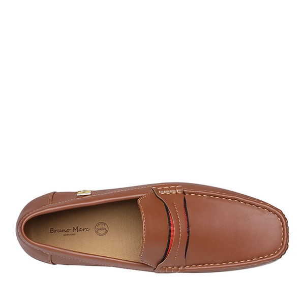 Men's PU Leather Driving Moccasins Loafers - TAN - 3