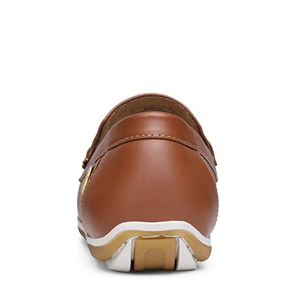 Men's PU Leather Driving Moccasins Loafers - TAN - 4