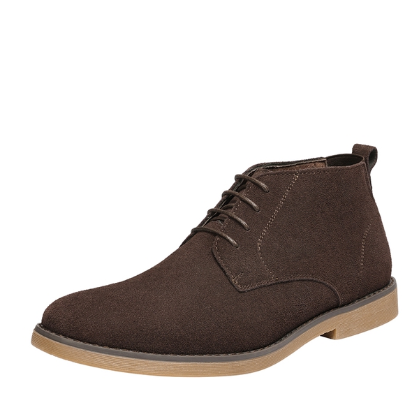 Men's Stylish Suede Chukka Boots - DARK BROWN -  0