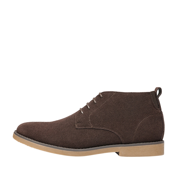 Men's Stylish Suede Chukka Boots - DARK BROWN - 1