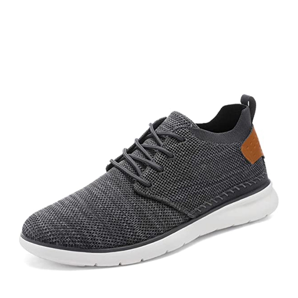 Men's Breathable Mesh Casual Sneakers - DARK GREY -  0