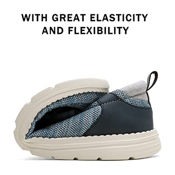 Men's Breathable Knitted Slip On Loafers - BLUE - 2