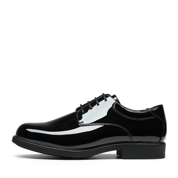 Men's Wide Synthetic Oxford Leather Dress Shoes - BLACK-PAT - 1