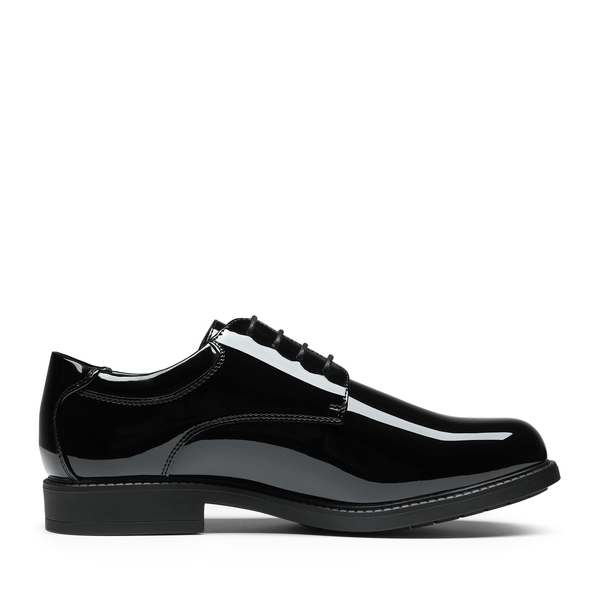 Men's Wide Synthetic Oxford Leather Dress Shoes - BLACK-PAT - 2