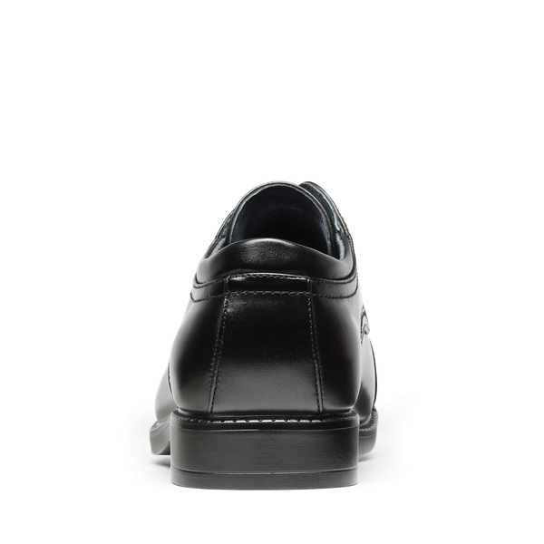 Men's Wide-Fit Cap Toe Oxford Shoes - BLACK - 5