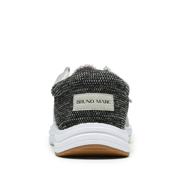 Men's Knitted Fabric Slip On Casual Loafers - GREY - 4