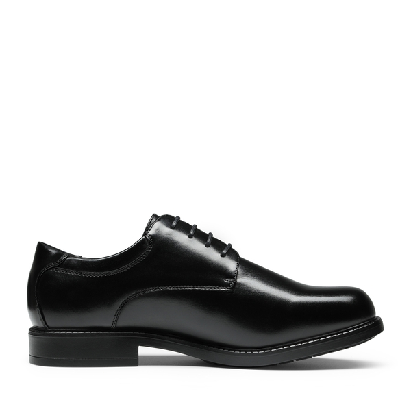 Men's Wide Synthetic Oxford Leather Dress Shoes - BLACK - 2