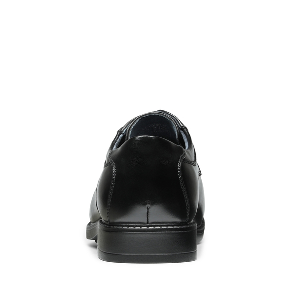 Men's Wide Synthetic Oxford Leather Dress Shoes - BLACK - 5