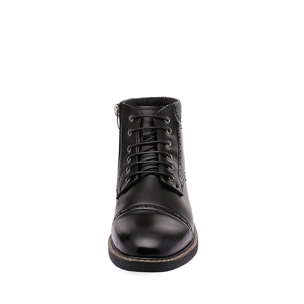 Men's Side Zipper Dress Ankle Boots - BLACK - 3
