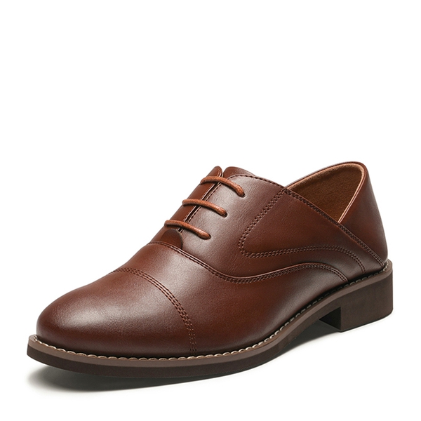 Women's Professional  Lace-Up Oxford Shoes - BROWN -  0
