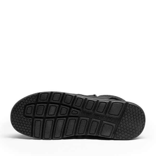Men's Velvet-Lined Slip On Winter Boots - BLACK - 4