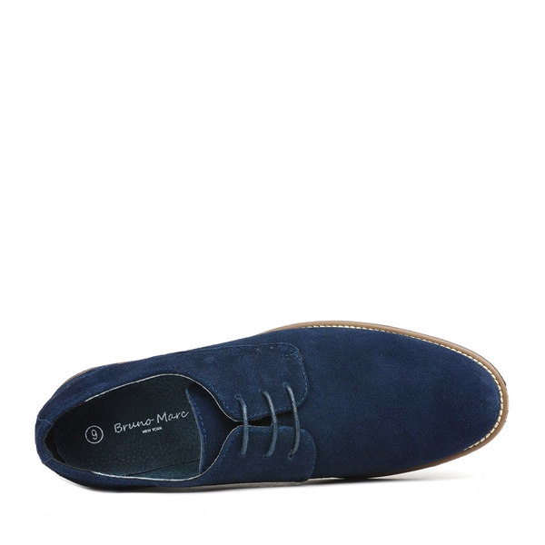 Men's Suede Oxford Dress Shoes - NAVY - 2
