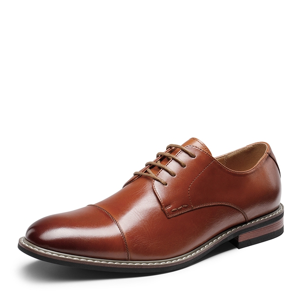Men's Sophisticated Cap Toe Derby Shoes - BROWN -  0