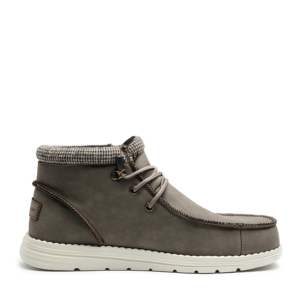 Men's Velvet-Lined Slip On Winter Boots - DARK-BROWN - 2