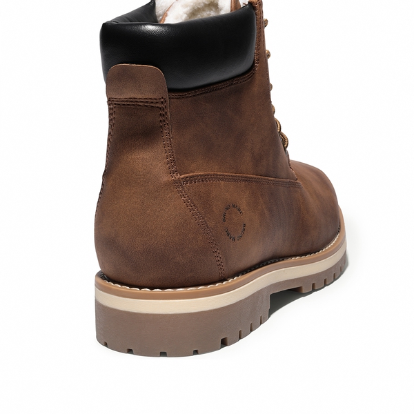 Men's Water-Repellent Combat Snow Boots - BROWN - 3