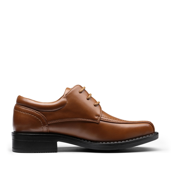 Boy's Classic Oxfords Dress Shoes - BROWN - 2