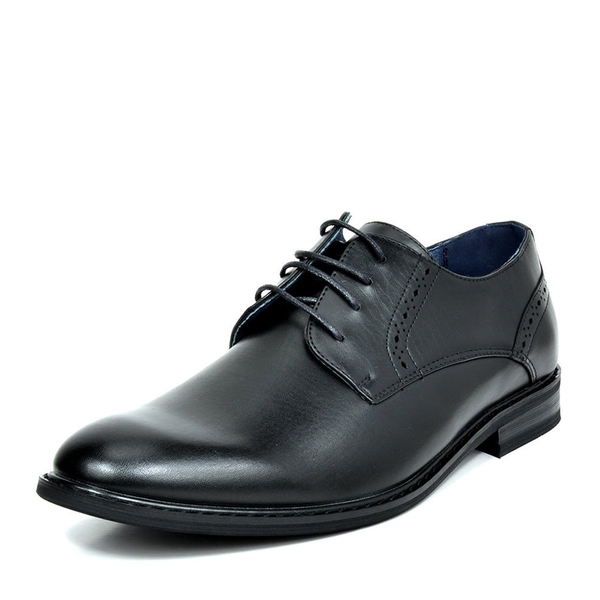 Men's Wide Fit Dress Oxford Shoes - BLACK -  0