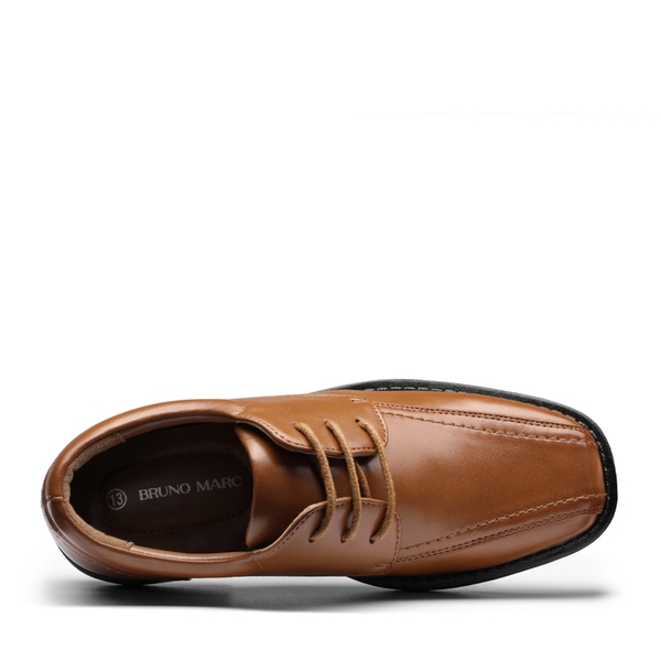 Boy's Classic Oxfords Dress Shoes - BROWN - 3
