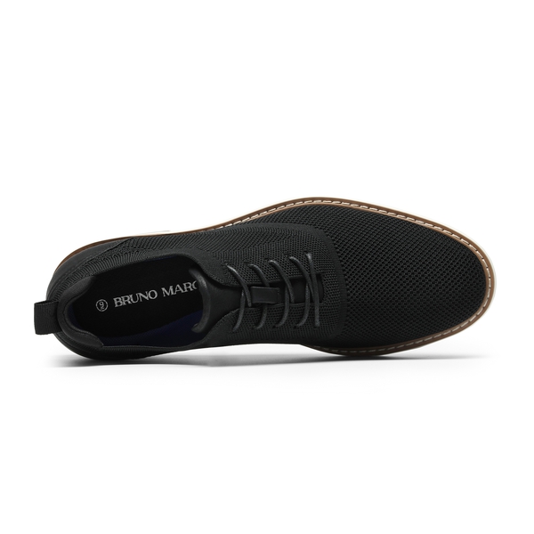 Men's Comfort Casual Oxford Sneakers - BLACK - 3