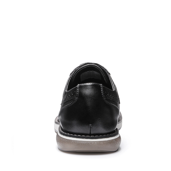 Men's Wide Fit Casual Dress Sneakers - BLACK - 5