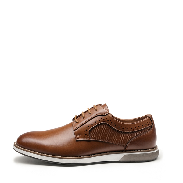 Men's Wide Fit Casual Dress Sneakers - BROWN - 1
