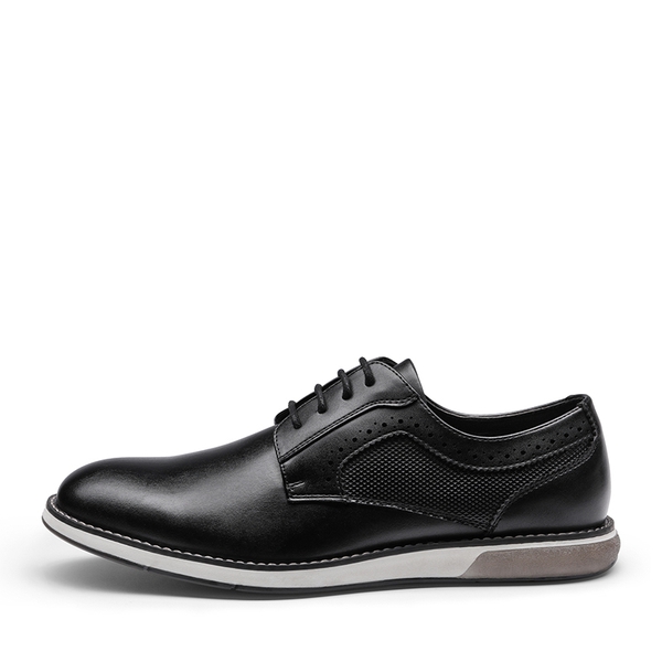 Men's Wide Fit Casual Dress Sneakers - BLACK - 1