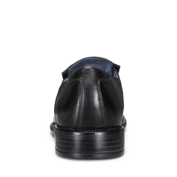 Men's Synthetic Leather Dress Loafers - BLACK - 5