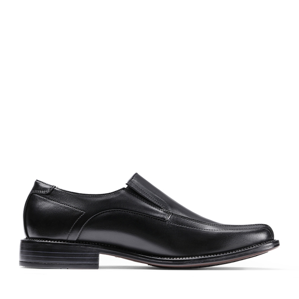 Men's Synthetic Leather Dress Loafers - BLACK - 2
