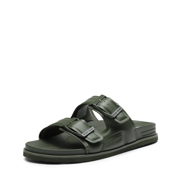 Men's  Double Strap Slides with Arch Support - ARMY GREEN -  0