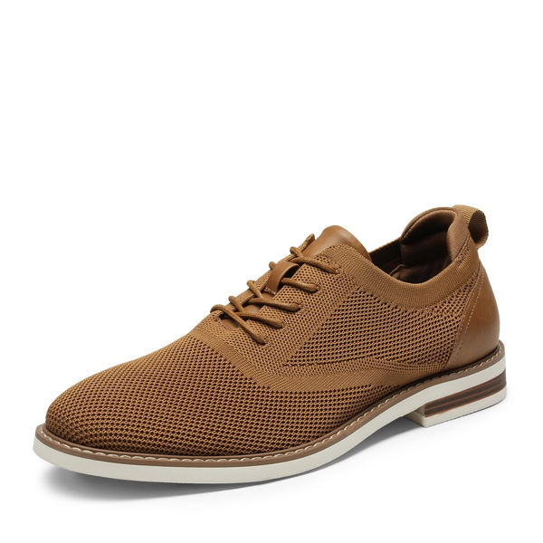 Men's Breathable Mesh Casual Oxford Shoes - BROWN -  0