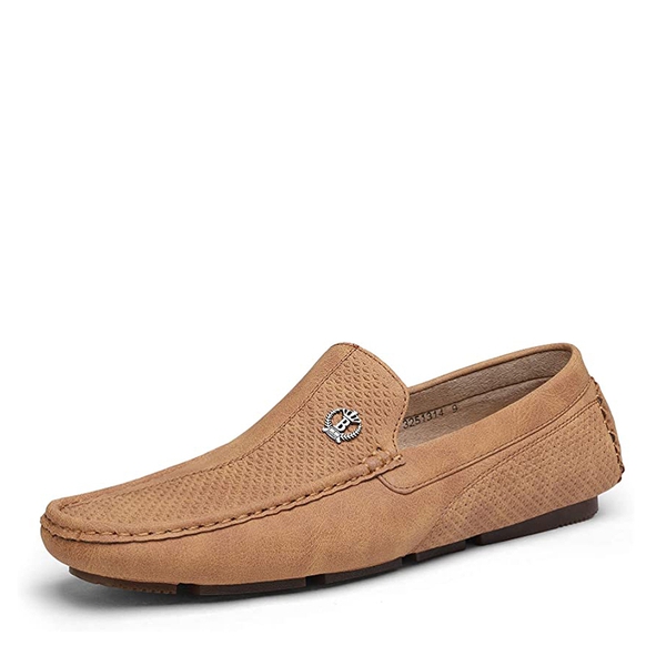 Men's Versatile PU Leather Casual Loafers - TAN -  0