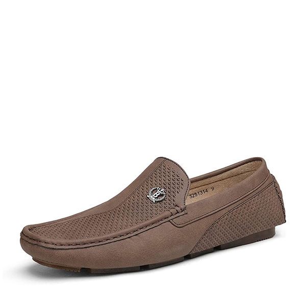 Men's Versatile PU Leather Casual Loafers - BROWN -  0