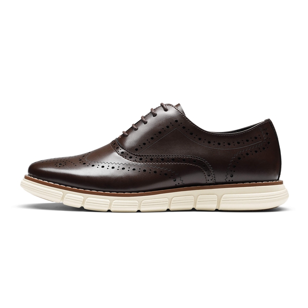 [CrossFlex Neat Polish+] Men's Dress Sneakers Casual Oxford Shoes - DARK-BROWN - 2