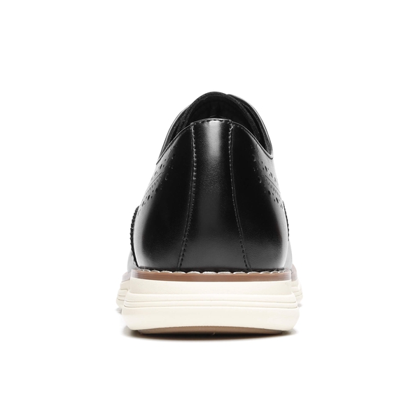 [CrossFlex Neat Polish+] Men's Dress Sneakers Casual Oxford Shoes - BLACK - 5