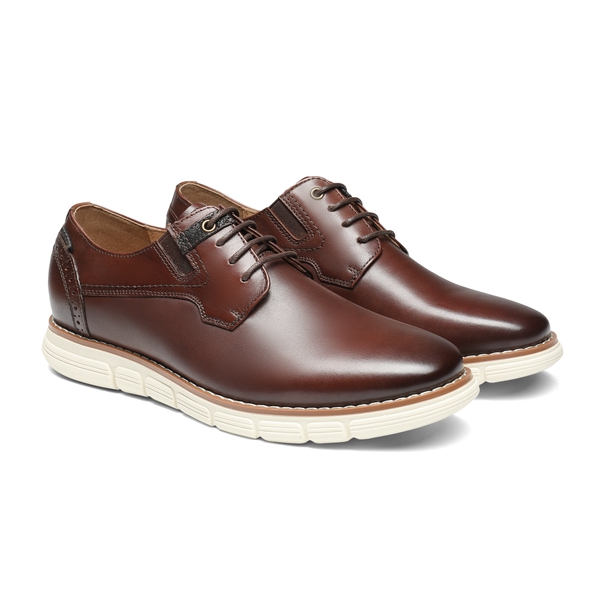 [CrossFlex Neat Polish-] Men's Casual Oxford Dress Sneakers - DARK-BROWN - 2