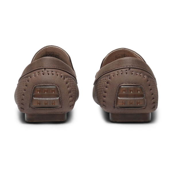 Men's Versatile PU Leather Casual Loafers - BROWN - 5