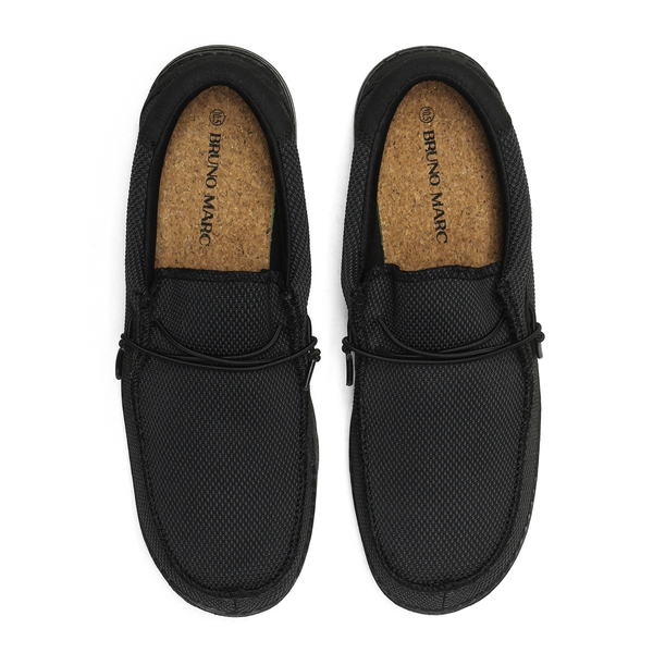 Men's Casual Slip-On Lightweight Loafers - BLACK - 4