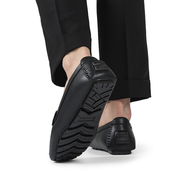 Men's Horsebit Moccasin Loafers Shoes - BLACK - 7