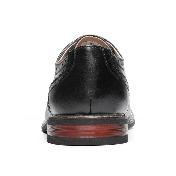 Men's Sophisticated Wingtip Dress Shoes - BLACK - 4