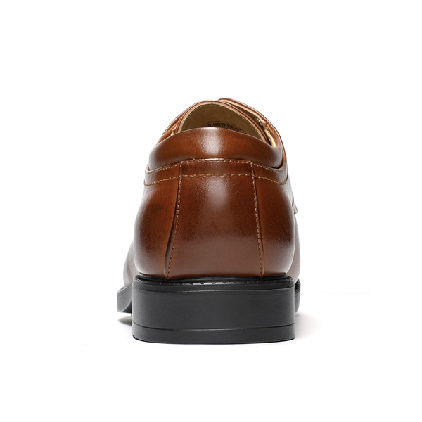 Men's Classic Round Cap Toe Dress Shoes - BROWN - 4