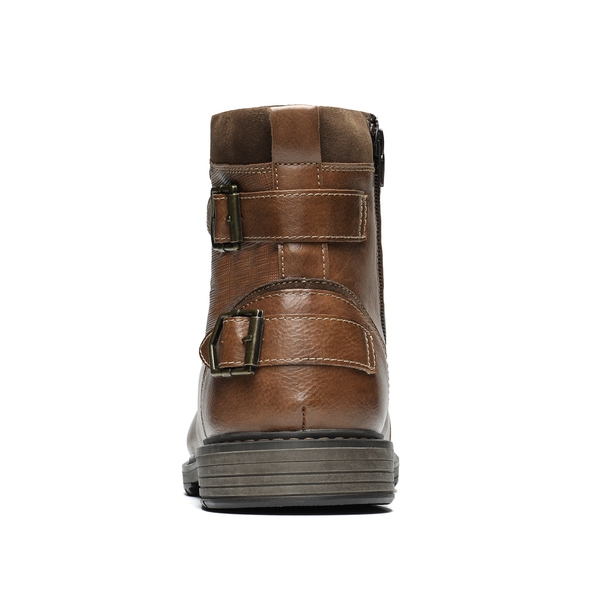 Men's Fur-Lined Oxford Dress Boots - CAMEL - 4