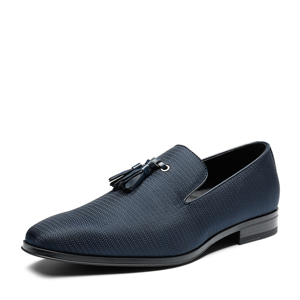 Men's Microfiber Tassle Dress Loafers - NAVY -  0