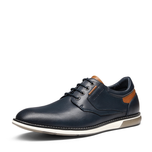 Men's Modern Casual Oxford Shoes - BLUE -  0