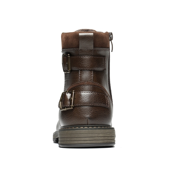 Men's Fur-Lined Oxford Dress Boots - BROWN - 4